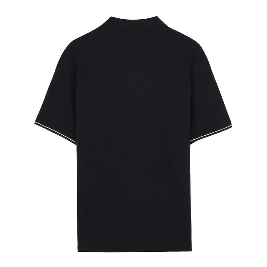 CP Company Men’s Logo Pique Polo T-Shirt Black
