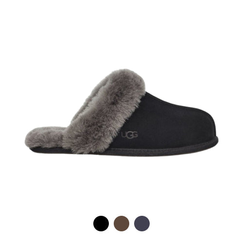 Ugg Scuffette Women's Shearling Espresso/Black/Ice Blue Slippers 1106872