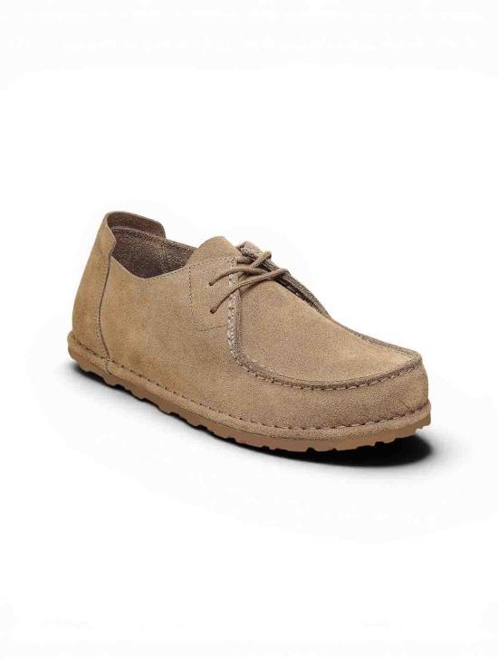 Birkenstock Black Leather Loafer Shoes for Women 1034384 GRAY TAUPE DOM