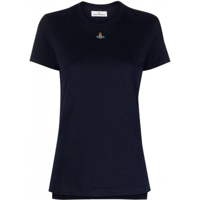 Vivienne Westwood ORB Peru Graphic T-Shirt Navy Cotton