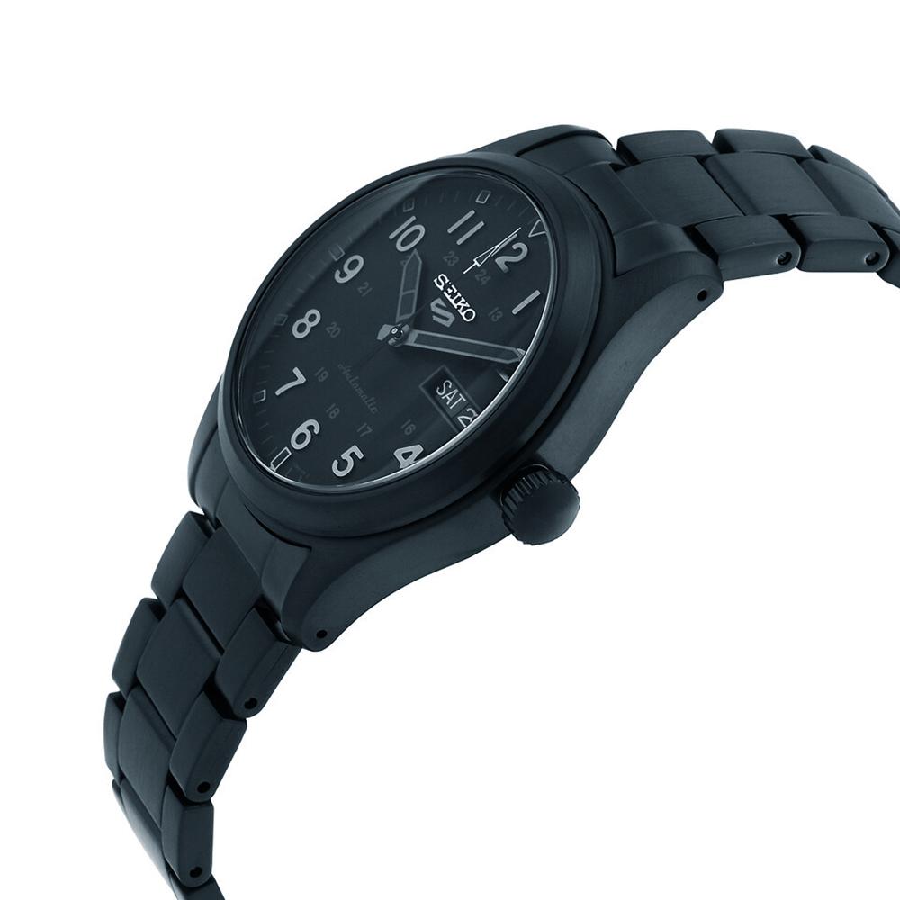 Seiko 5 Men’s Black Automatic Stainless Steel Watch SRPJ09K1