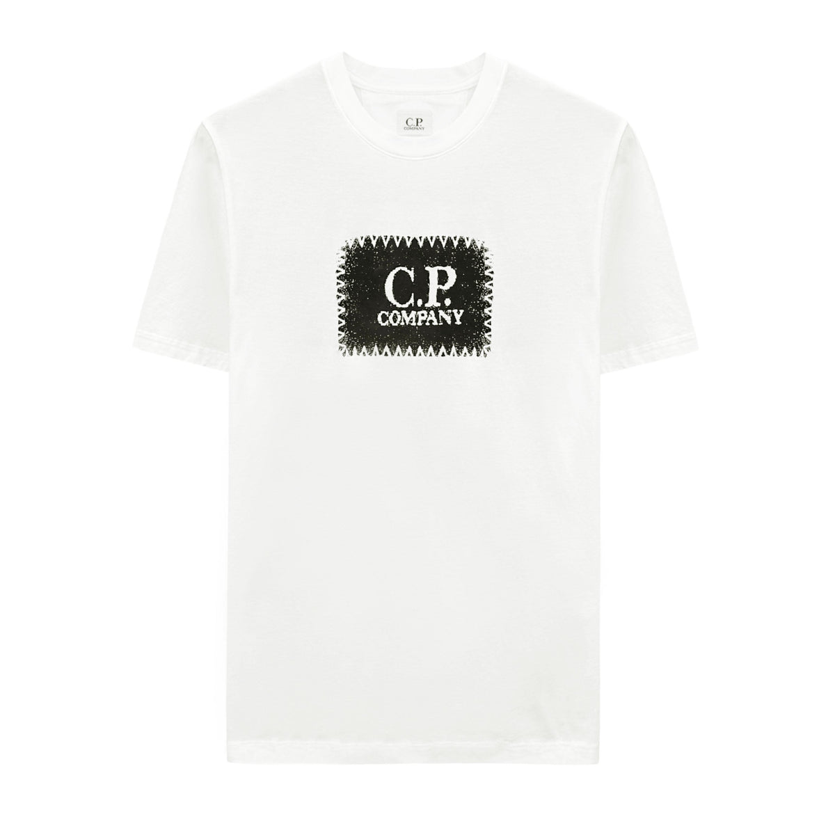 CP Company Label Logo Print Short Sleeve T-Shirt White Men