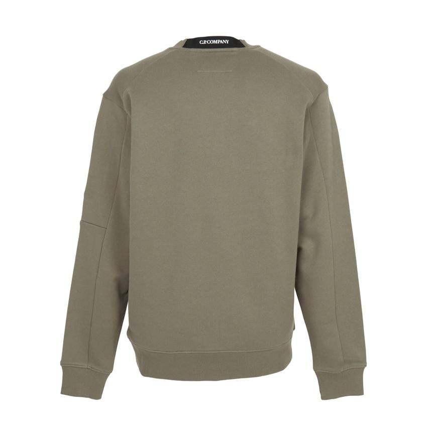 CP Company Men’s Sweatshirt Green Crewneck Pullover Top