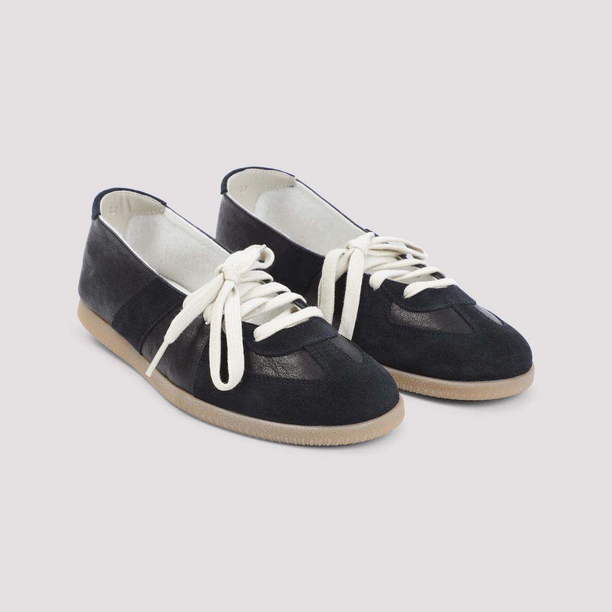 Maison Margiela Leather Flat Shoes Black Women’s Flats