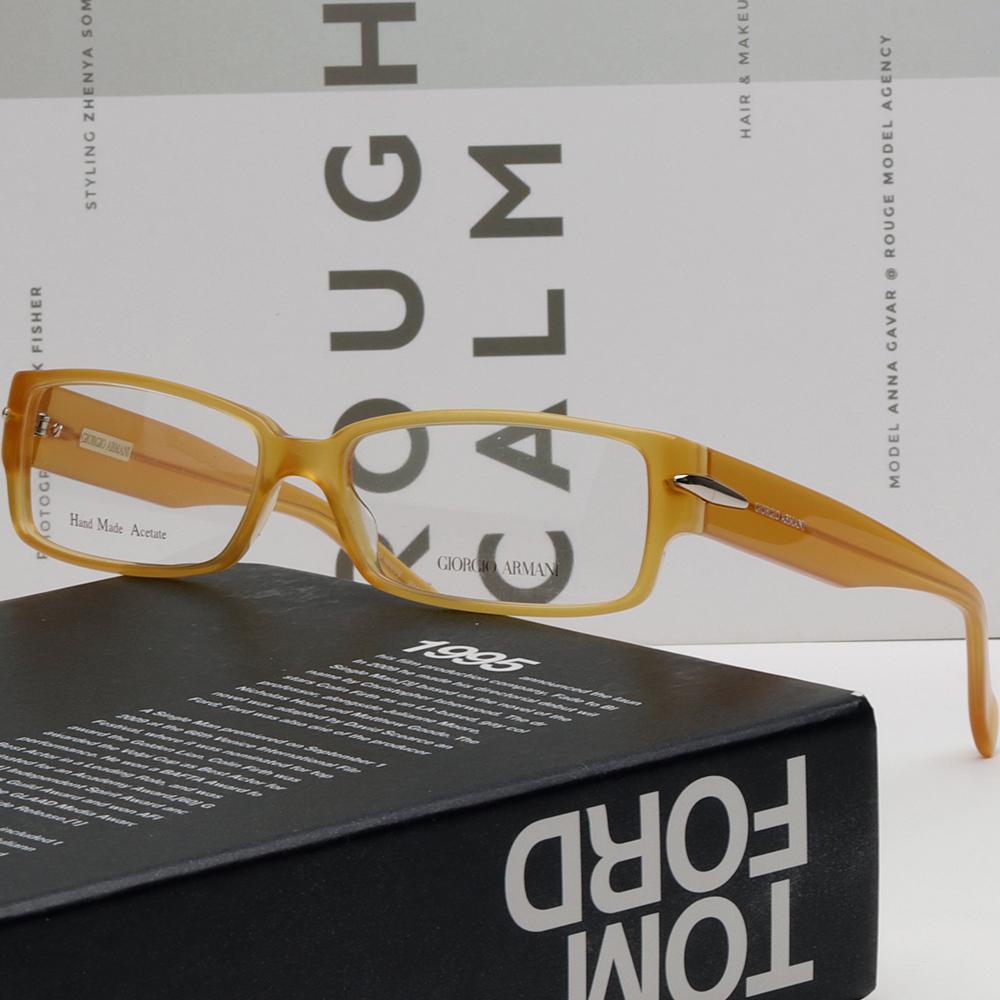 Giorgio Armani Minimalist Square Acetate Eyeglass Frames Unisex GA713 PD9