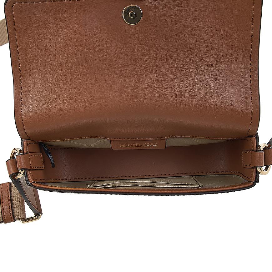 Michael Kors Greenwich Sling Shoulder Bag Brown Monogram Canvas