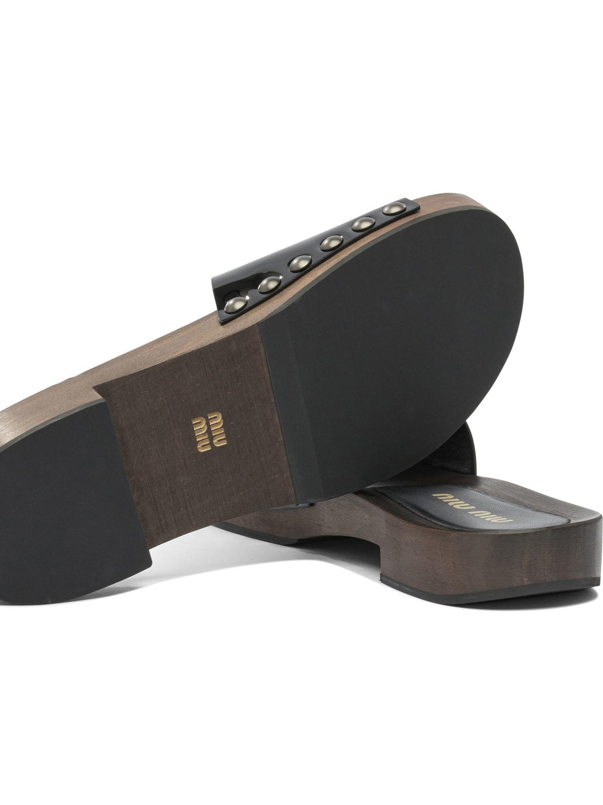 Miu Miu Black Leather Sandals