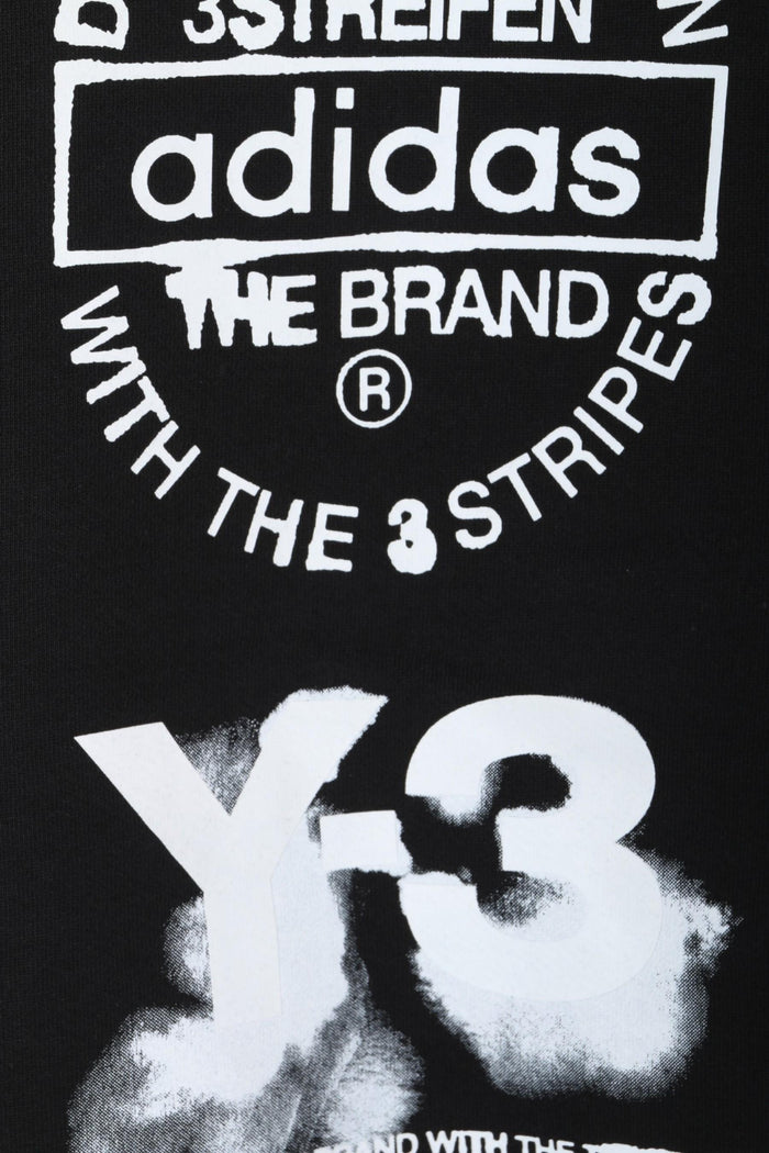 Y-3 Black Graphic Hoodie Unisex