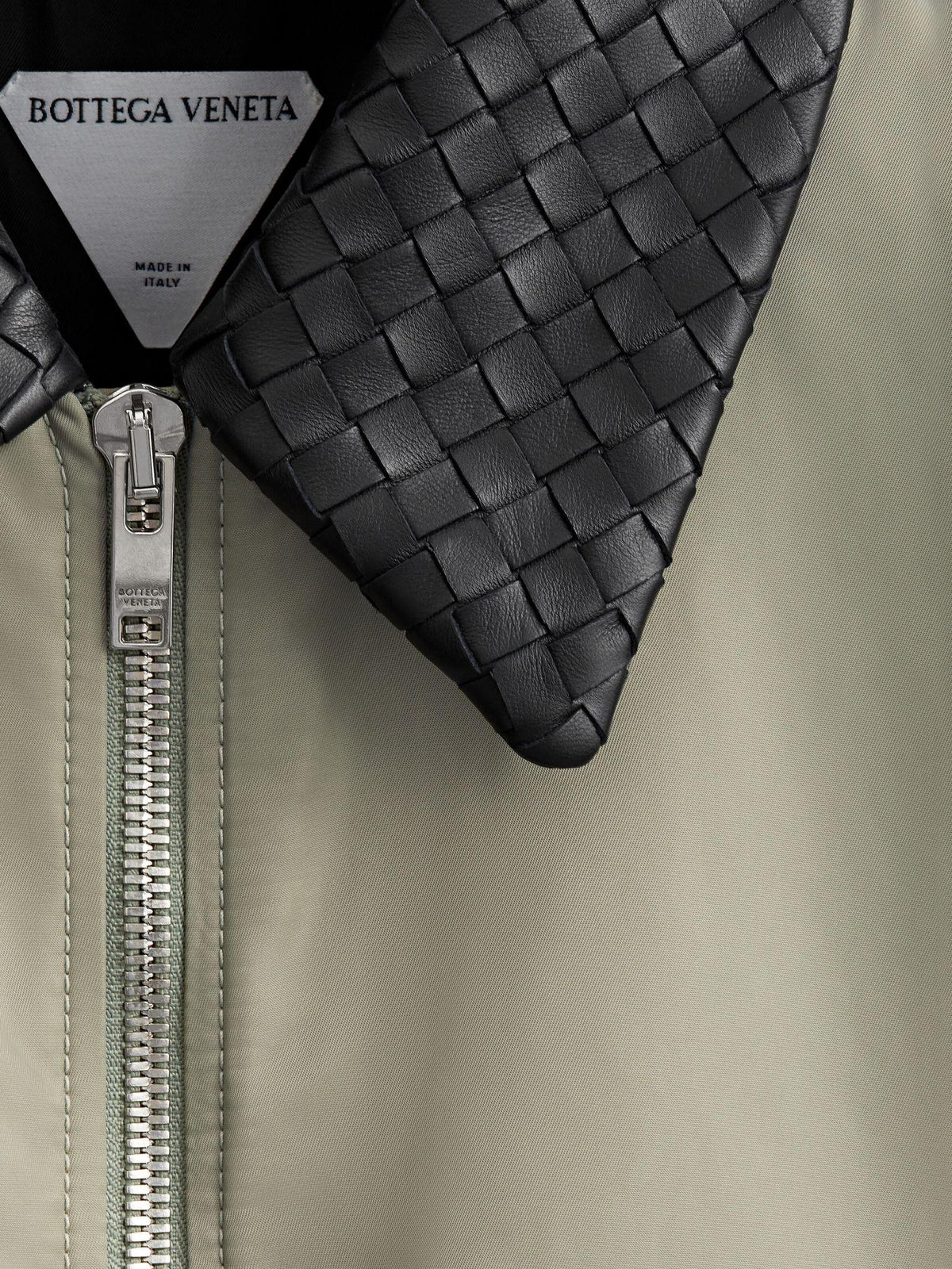 Bottega Veneta Black Nylon Bomber Jacket