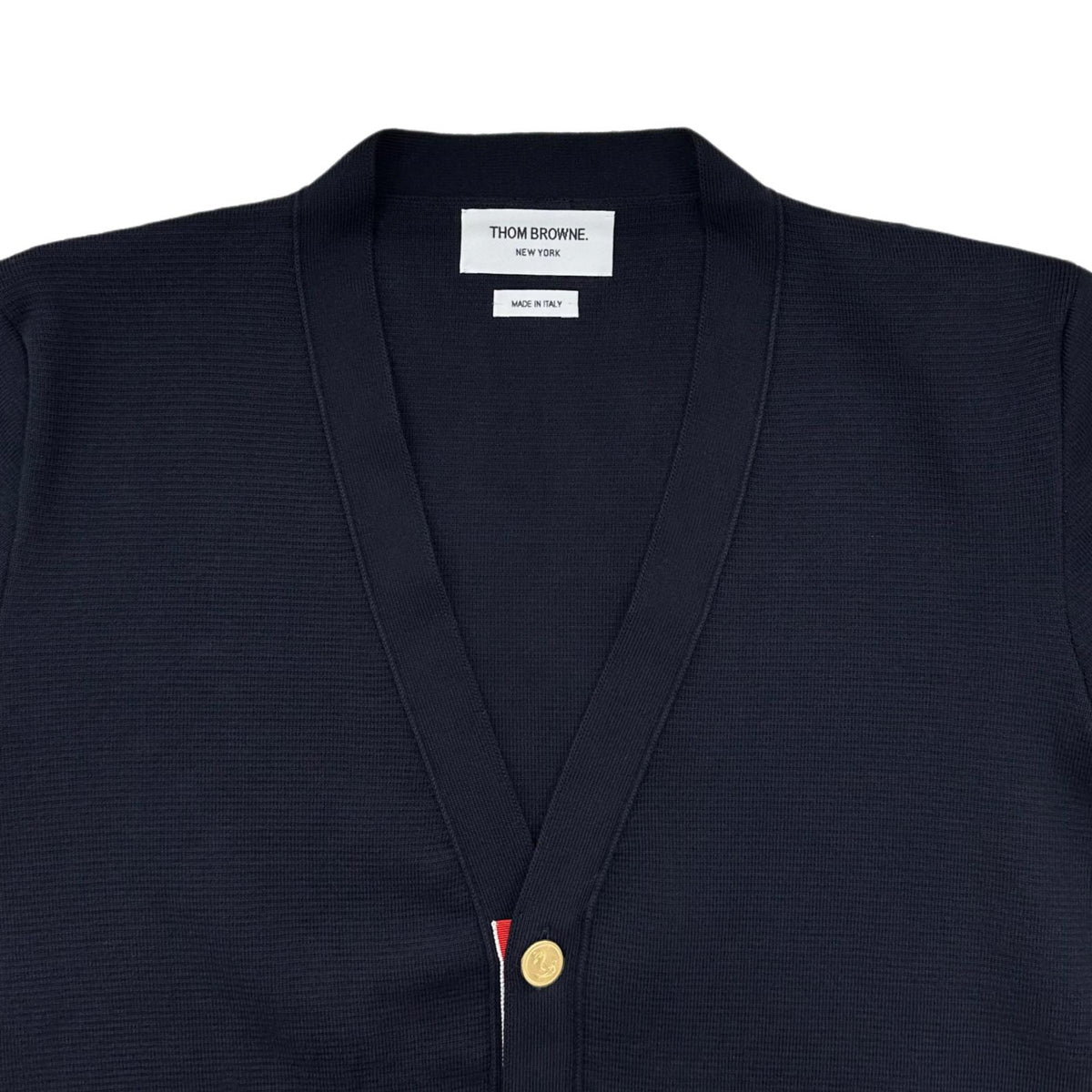 THOM BROWNE Men's Milano Stitch Arm Stripe Knit Cardigan MKC171A 415