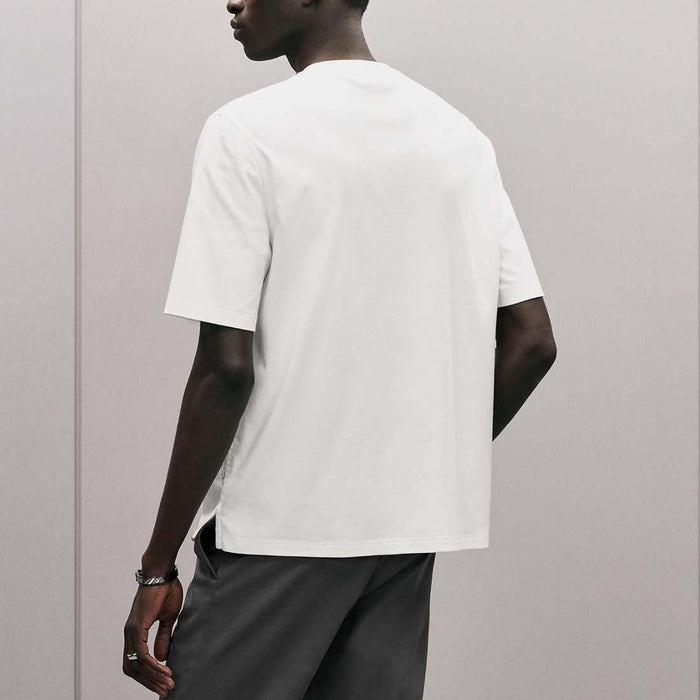 HERMES Quadrige Embroidered Cotton Short Sleeve T-Shirt White