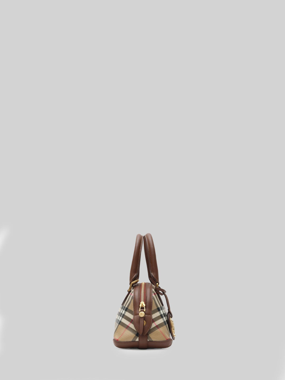 BURBERRY Beige Canvas Leather Tote Bag