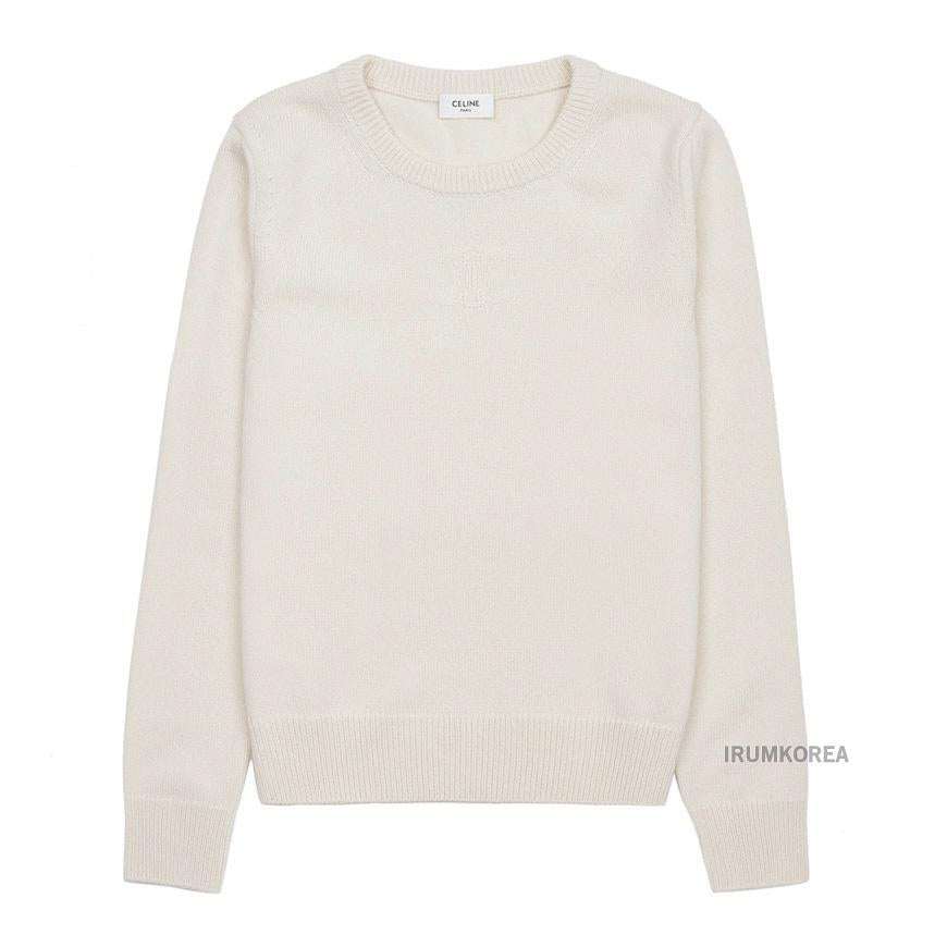 CELINE Women’s Cashmere Crewneck Sweater RY02N317V 01OW 1