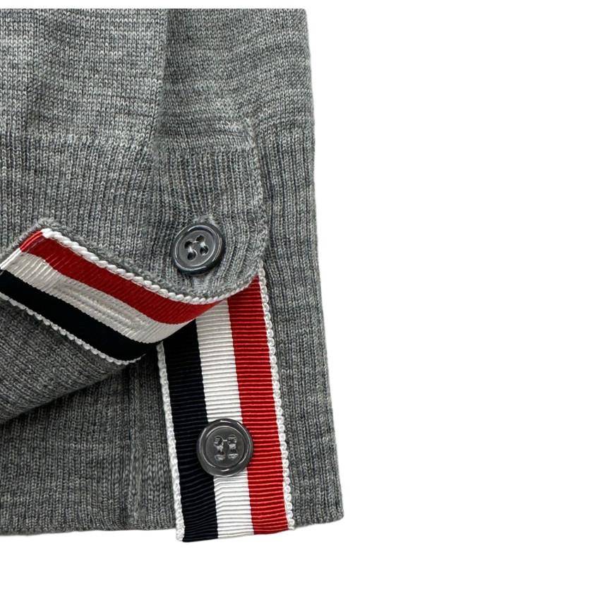 THOM BROWNE 4-Bar Armband Women’s Wool Cardigan Gray