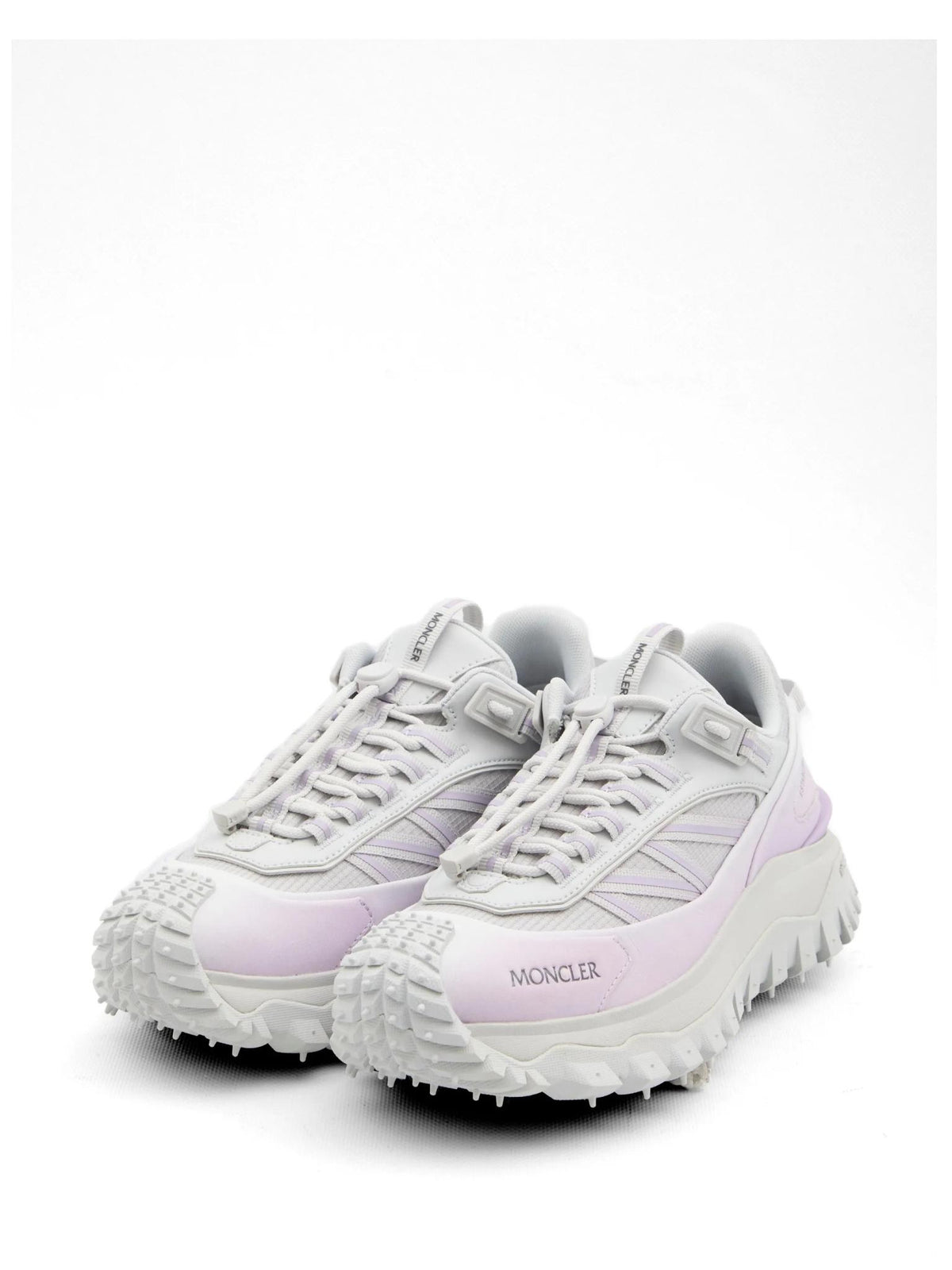 Moncler White Leather Low-Top Sneakers