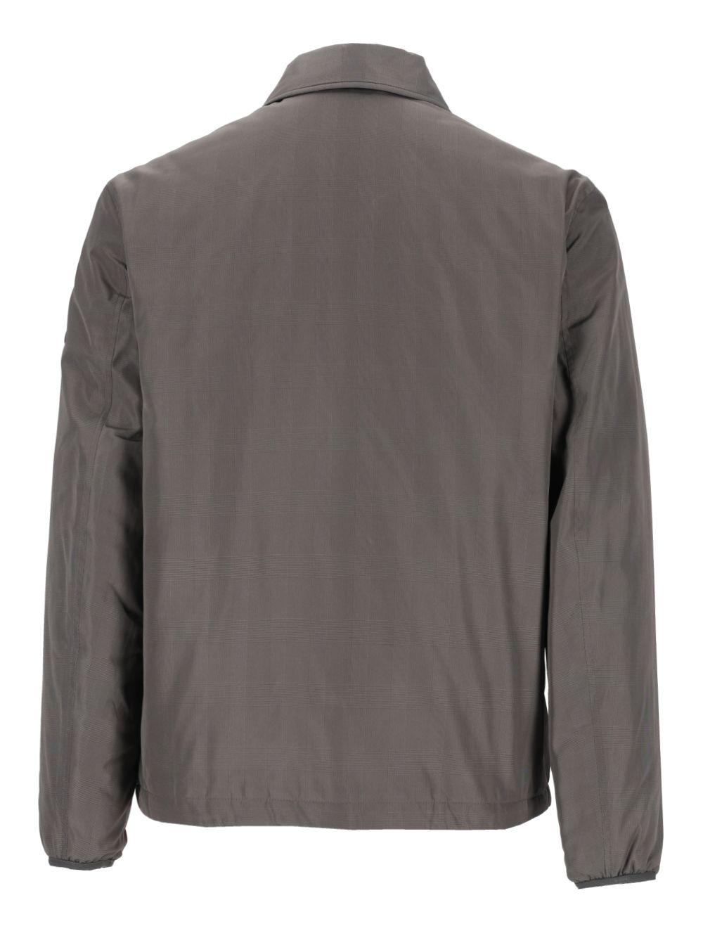 BURBERRY Brown Cotton Zip-Up Jacket for Men
