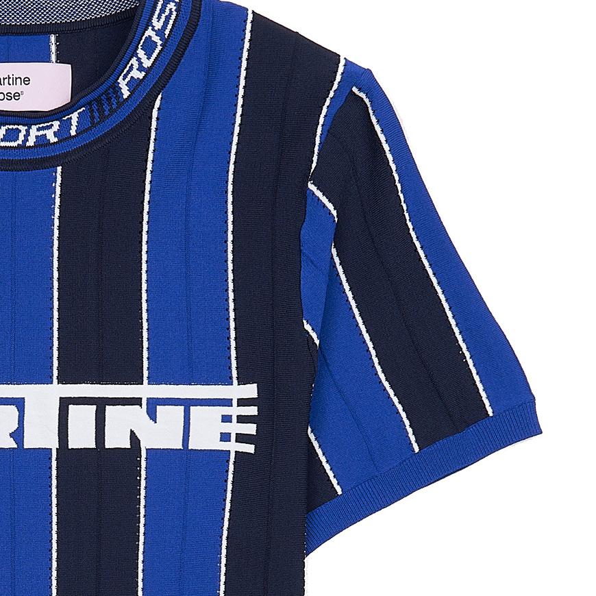 MARTINE ROSE Men’s Logo Print T-Shirt 959YA12500 BLU