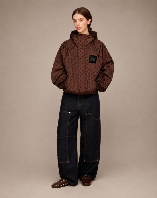 GANNI Chicory Coffee Wool Blend Tailored Jacket