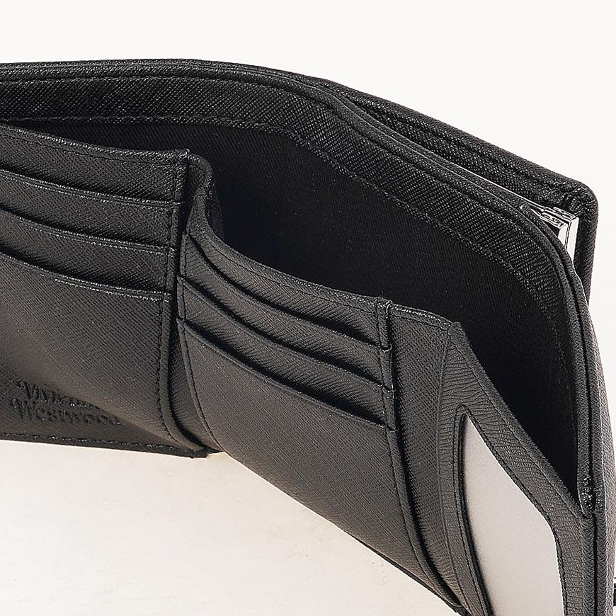 Vivienne Westwood Women’s Small Frame Bifold Wallet Black Leather