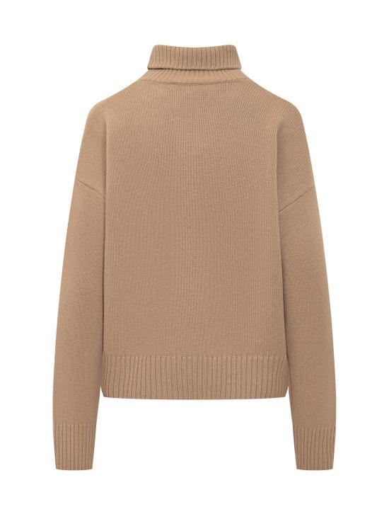 AMI Nude Turtleneck Knit Sweater for Women UKS444 KN0028
