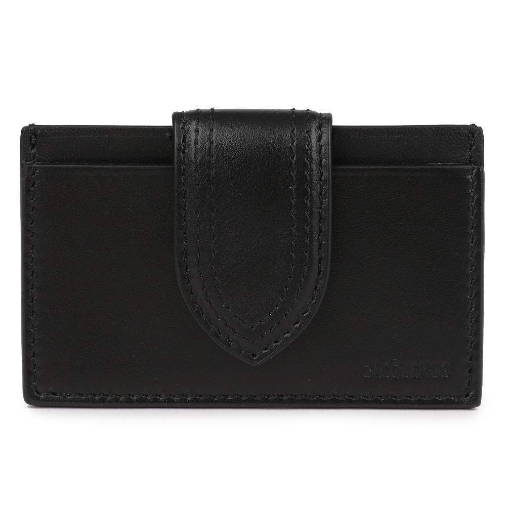 JACQUEMUS Black Leather Bambino Card Holder SLW00122AC01C01 990