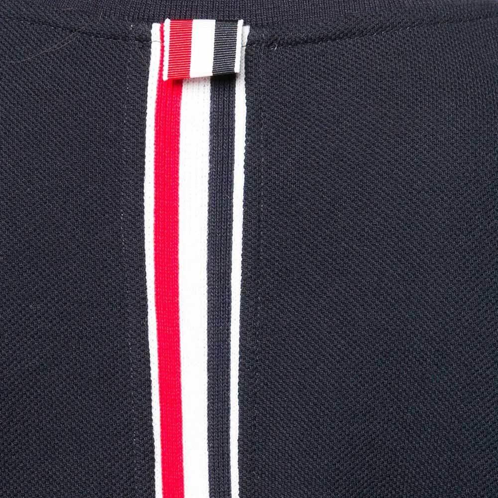 THOM BROWNE Classic Piqué Stripe Short Sleeve T-Shirt Navy