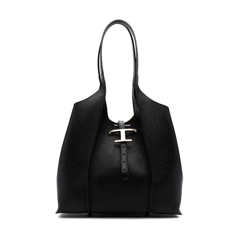 Tods T Timeless Small Shopper Bag Black Leather Tote XBWTSBA0200 Q8E