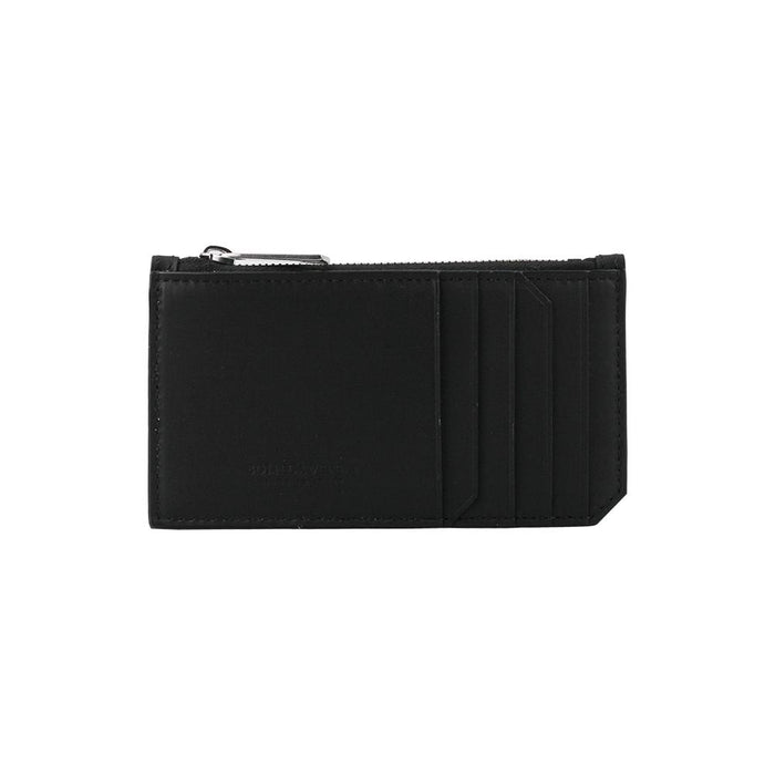 Bottega Veneta Zip Card Holder Leather Black Men's Wallet