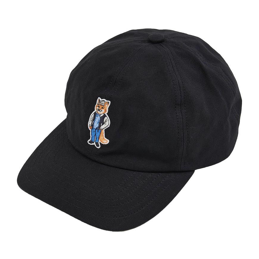 Maison Kitsune Dressed Fox Logo Cap Unisex Navy Cotton PM06101 WB0026 P199