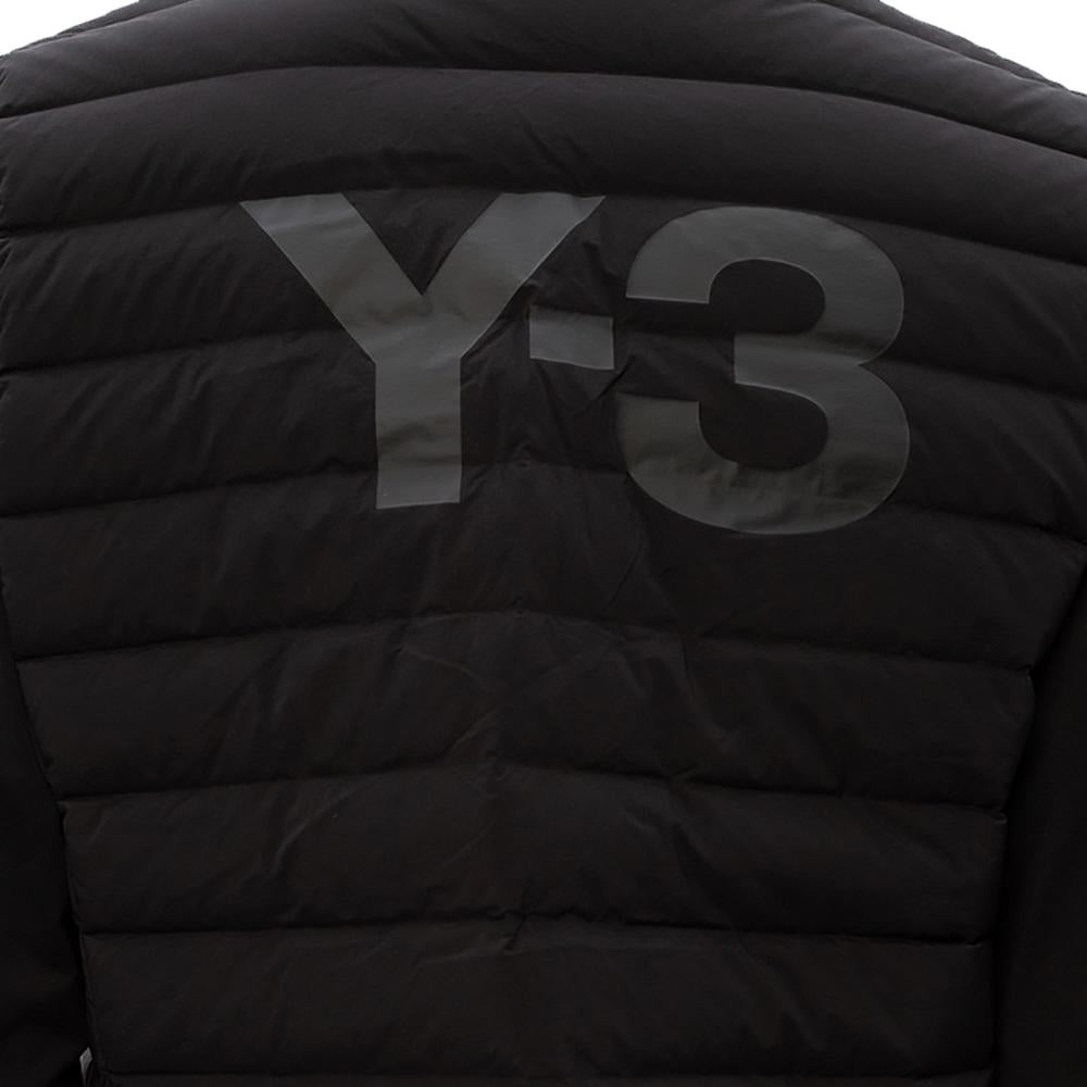 Y-3 Back Logo Print Puffer Vest Black