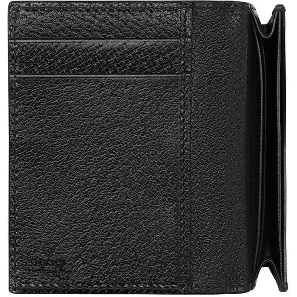 GUCCI Marmont GG Black Leather Card Holder Wallet