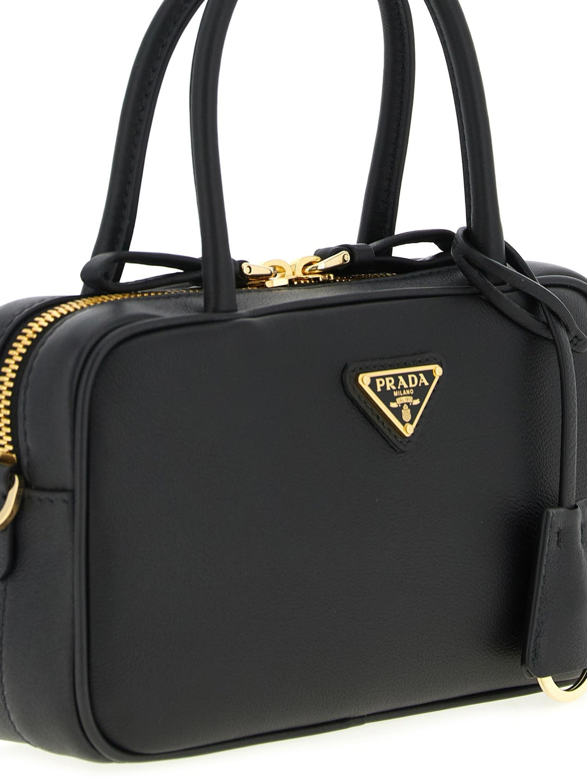 PRADA Black Saffiano Leather Small Tote Bag