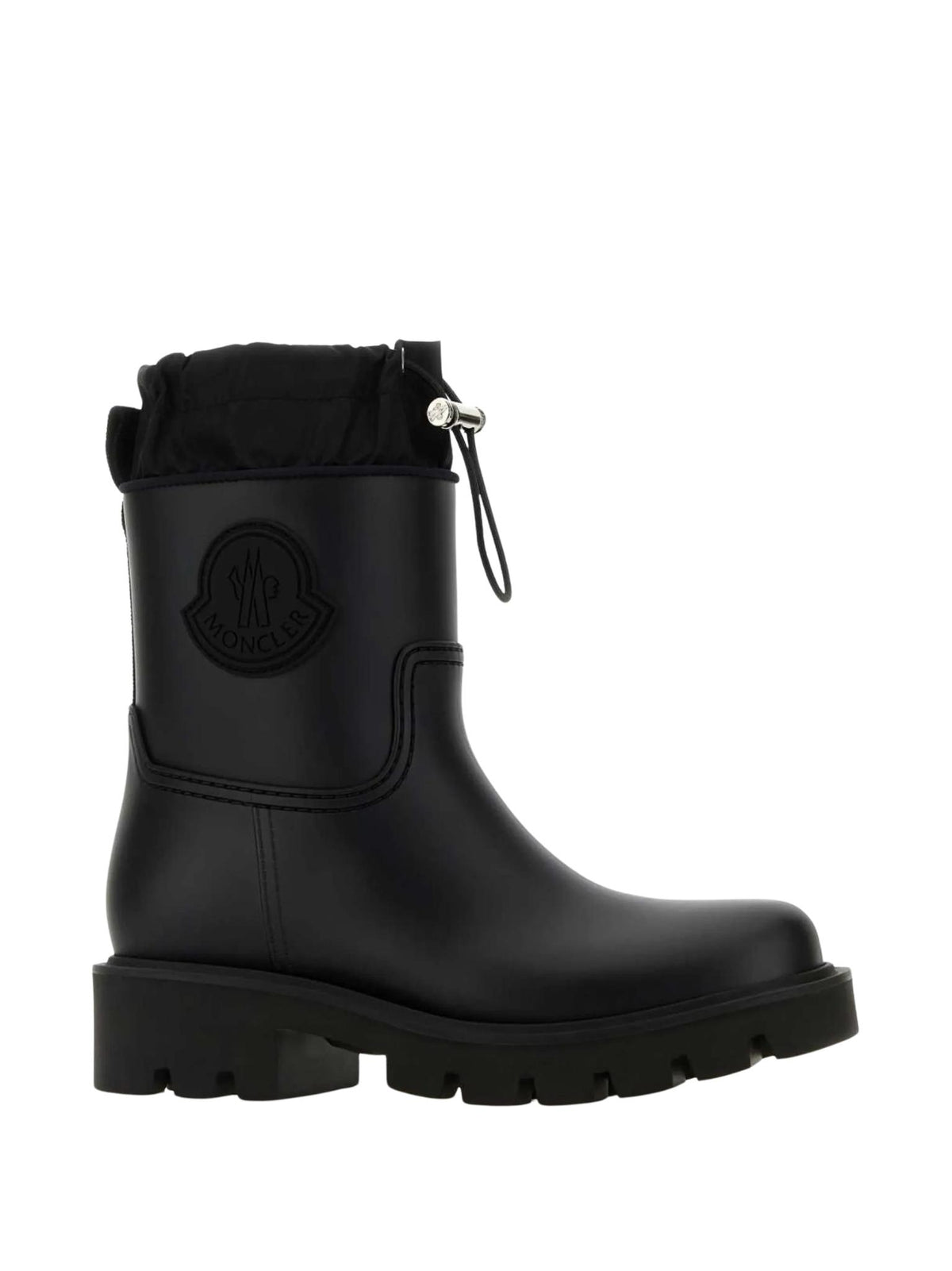 Moncler Black Leather Mid-Calf Boots
