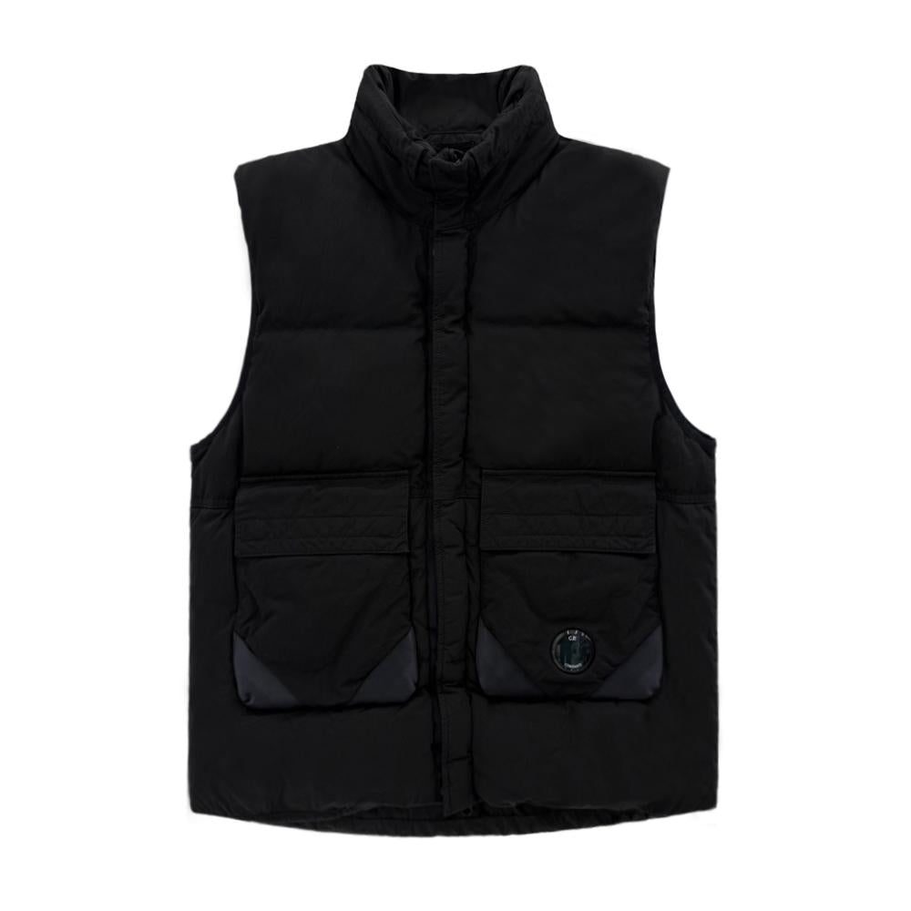 CP Company Chrome-R Lens Badge Puffer Vest Black Men’s