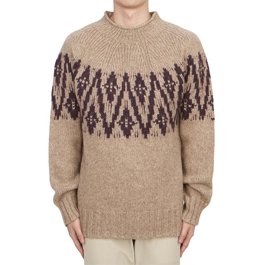 LARDINI Men’s Wool Turtleneck Knit Sweater