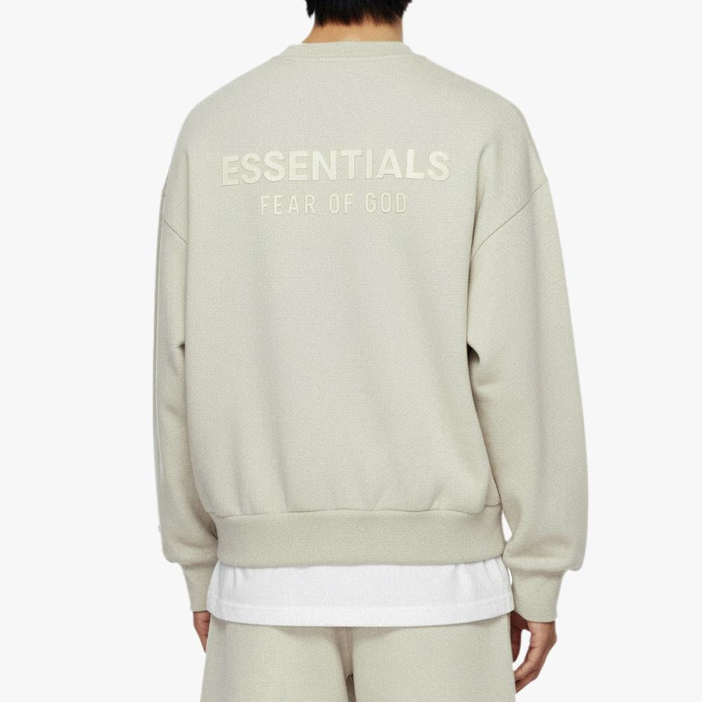 Fear of God Essentials Classic Fleece Sweatshirt Heather Stone 192 SP252042 F