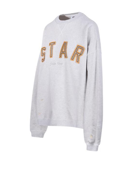 GOLDEN GOOSE Vintage Gray Melange Long Sleeve Sweatshirt