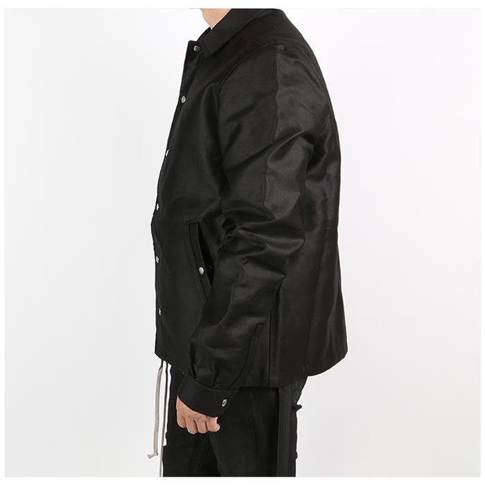 Rick Owens Darkshadow Cotton Shirt Jacket Black Men's