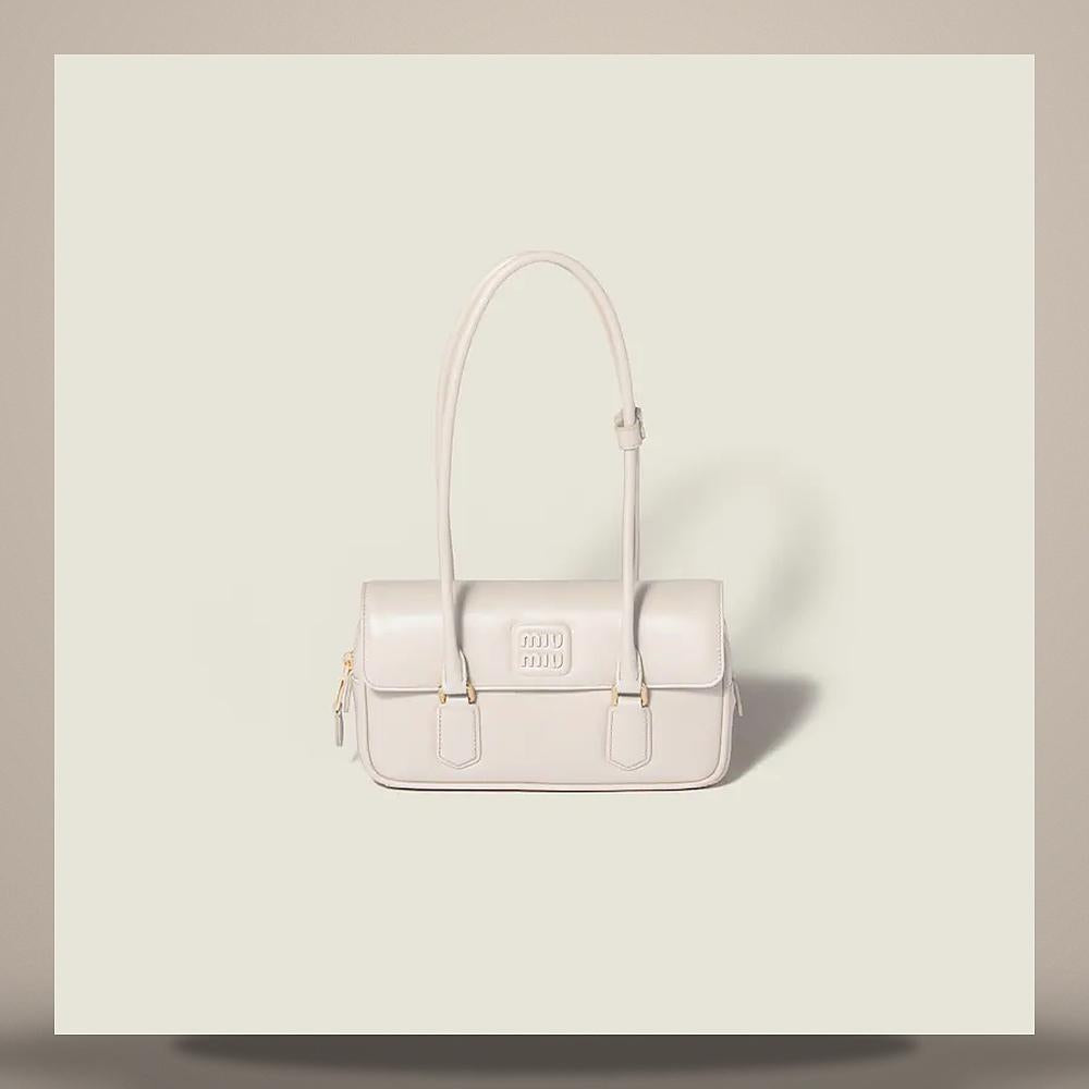 Miu Miu Arcadie Leather Shoulder Bag 5BD282 ACR3 F0K74