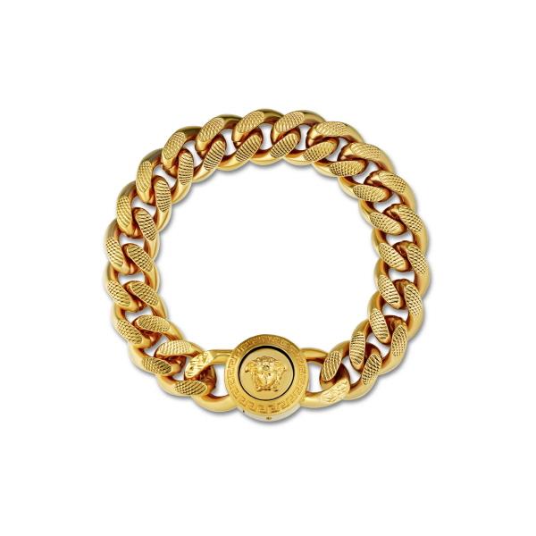 Versace Medusa Gold-Tone Chain Bracelet for Men DG06996 DJMT KOT
