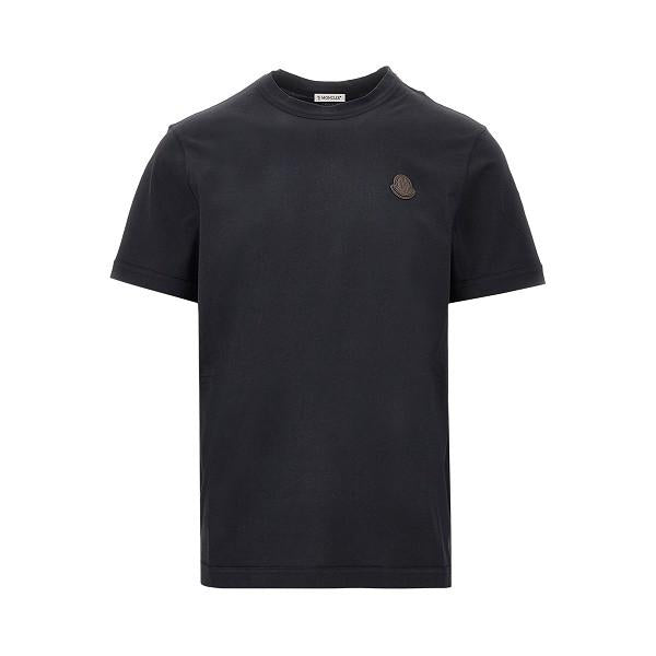 Moncler Short Sleeve T-Shirt Navy Cotton Men's Top