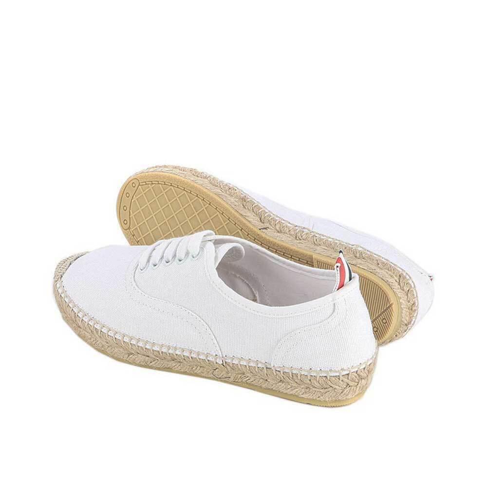 THOM BROWNE Women’s Espadrille Low-Top Sneakers White Heritage