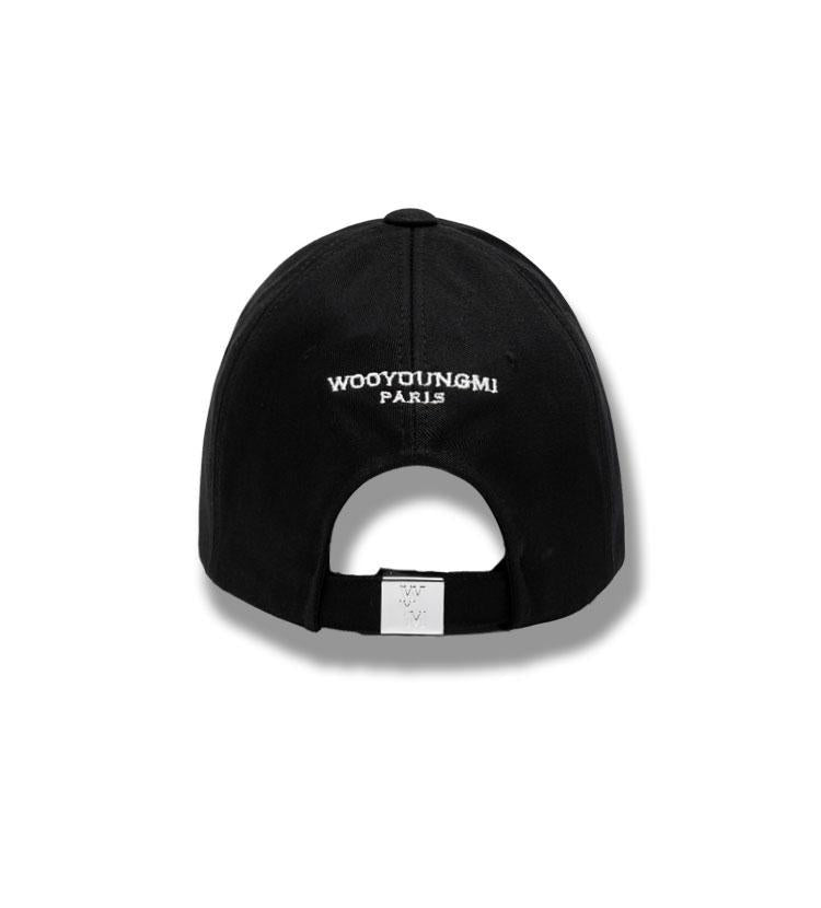 WOOYOUNGMI WYM Embroidered Logo Baseball Cap Black