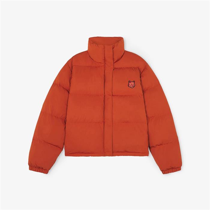 Maison Kitsune Bold Fox Head Patch Cropped Down Jacket Padded