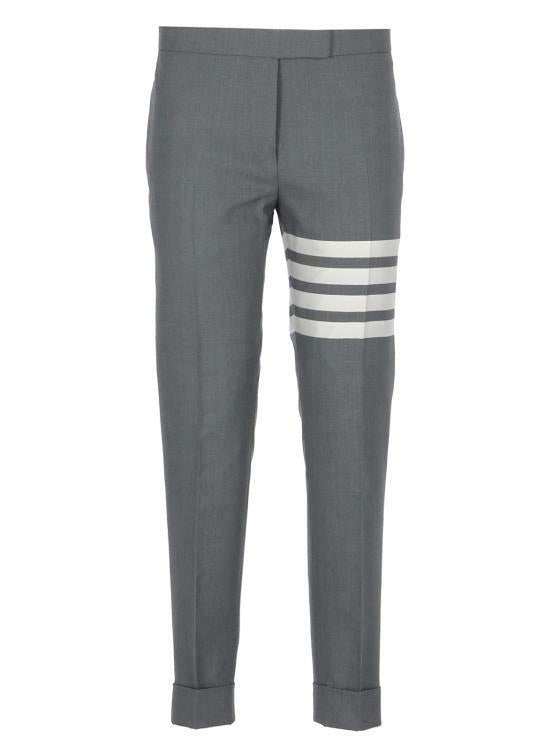 THOM BROWNE 4-Bar Low-Rise Skinny Plain Weave Pants Gray Men’s Classic