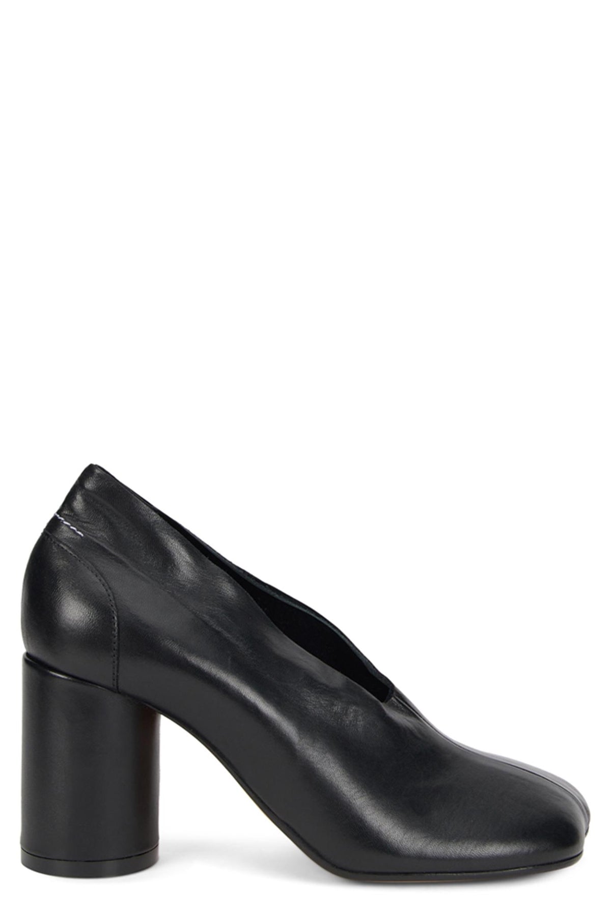 Maison Margiela Black Leather Mary Jane Pumps