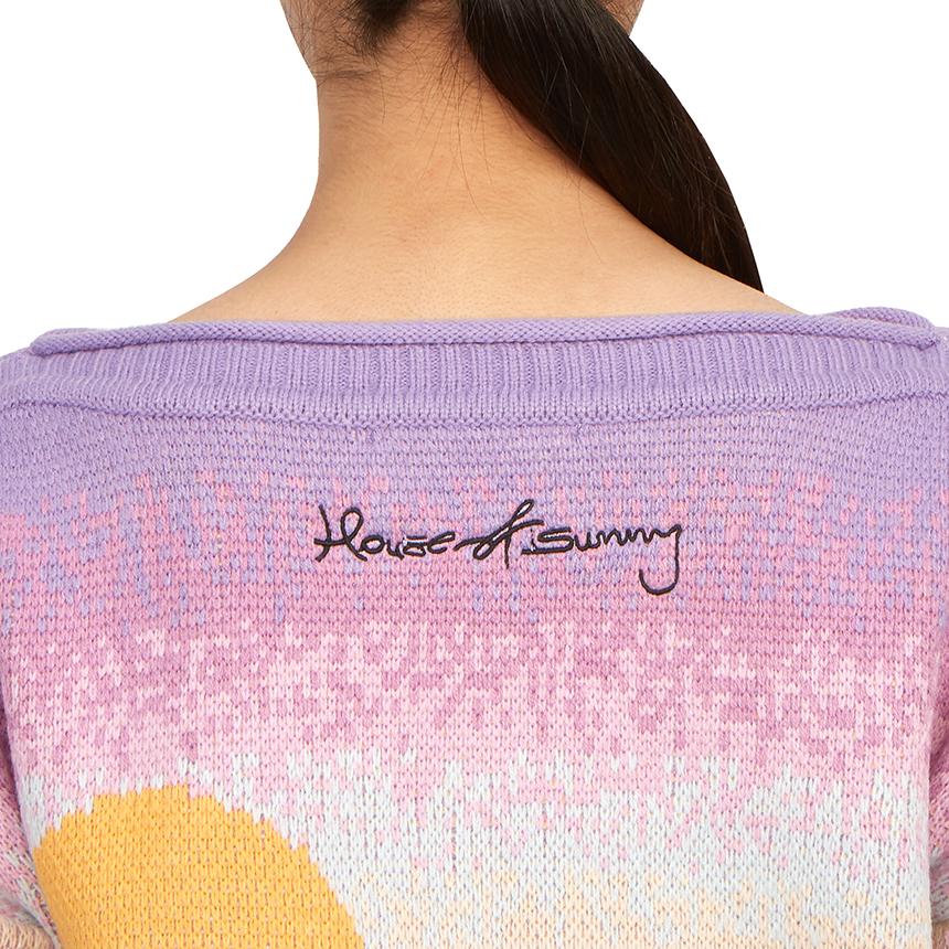 House of Sunny Women’s Off-Shoulder Knit Sweater Multi Color