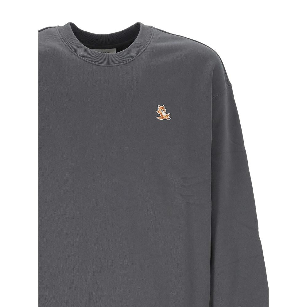 Maison Kitsune Green Cotton Logo Sweatshirt for Men