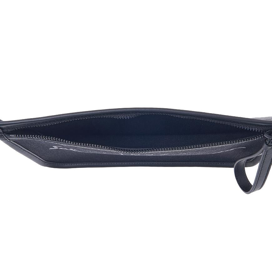 Ferragamo Men's Signature Logo Black Clutch Bag 0757845