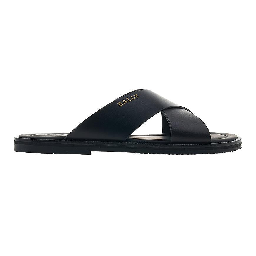 BALLY Men’s Leather Sandals Black JAIR Low Top Sneakers